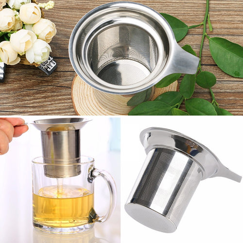 Tea Mesh Infuser Reusable Tea Strainer Teapot Stainless Steel Loose Tea Leaf Spice Filter Drinkware Kitchen Accessories