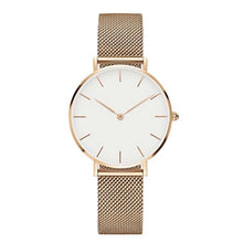 Load image into Gallery viewer, Fashion Big Brand Women Stainless Steel Strap Quartz Wrist Watch Luxury Simple Style Designed Watches Women&#39;s Clock